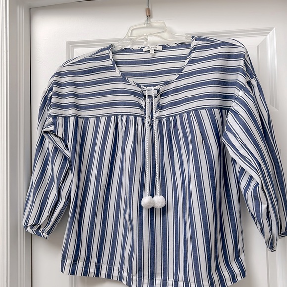 Madewell Tops - MADEWELL Peasant top in shea stripe size S
